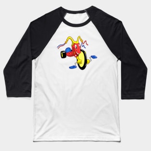 Big Wheel Cartoon Character - Retro 80's Today Come to Life Baseball T-Shirt